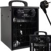 Elektrický ohrievač KAMINER Čierny 3kW 3000W Ventilátor Teplovzdušný ohrievač