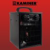 Elektrický ohrievač KAMINER Čierny 3kW 3000W Ventilátor Teplovzdušný ohrievač