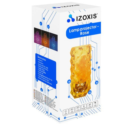 Kryštálová lampa Ruža LED Diamantová nočná lampa dotyková + Diaľkový Ovládač RGB USB