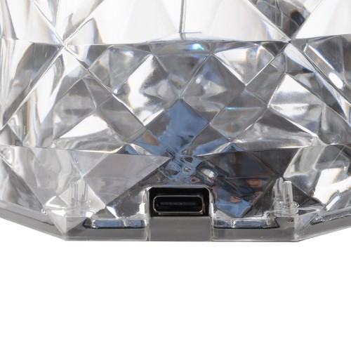 Kryštálová lampa Ruža LED Diamantová nočná lampa dotyková + Diaľkový Ovládač RGB USB