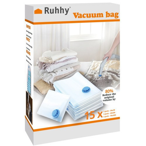 Vákuové vrecia na oblečenie Sada 10 kusov 2 Rozmery 50x60 cm 70x100 cm