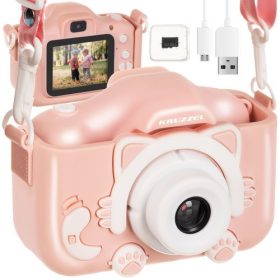   Digitálny fotoaparát pre deti Fotografia Ružová karta 32 GB Ružová Šnúrka Hry