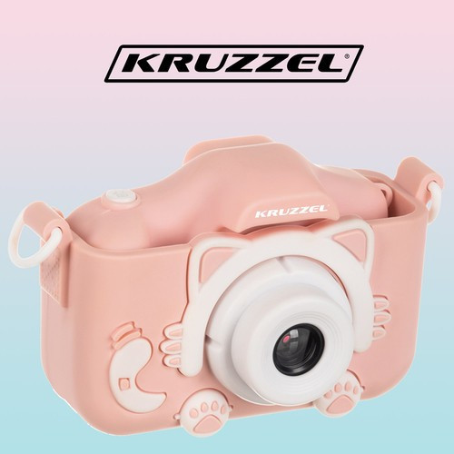 Digitálny fotoaparát pre deti Fotografia Ružová karta 32 GB Ružová Šnúrka Hry