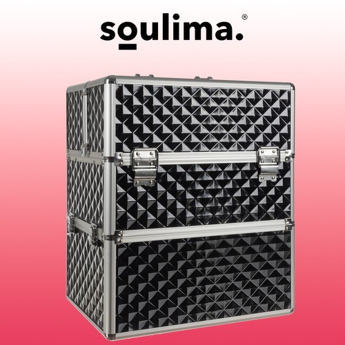 Kufrík Kozmetický kufor na lampu Kufor Laky Kozmetika XL Veľký kufor 3D