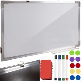   Magnetická tabuľa Biela Suchovzdorná 60x40 cm + Magnety Špongia Markery