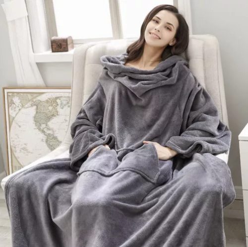 HRUBÁ DEKA S RUKÁVMI TEPLÁ MIKINA 140 cm x 200 ŽUPAN