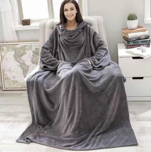 HRUBÁ DEKA S RUKÁVMI TEPLÁ MIKINA 140 cm x 200 ŽUPAN