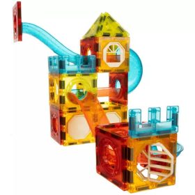   Magnetické stavebné kocky Edukačná súprava Puzzle 75 svietiace