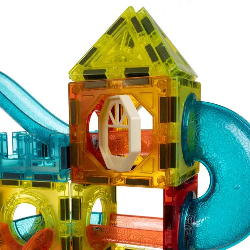 Magnetické stavebné kocky Edukačná súprava Puzzle 75 svietiace