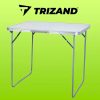 Skladací turistický stolík Trizand z hliníka, výška 70 cm