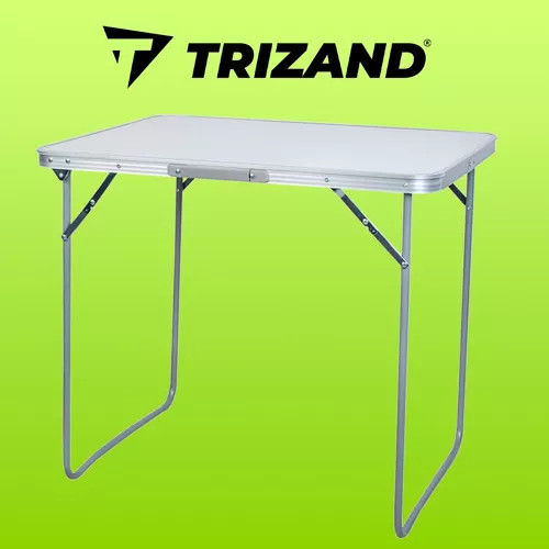 Skladací turistický stolík Trizand z hliníka, výška 70 cm