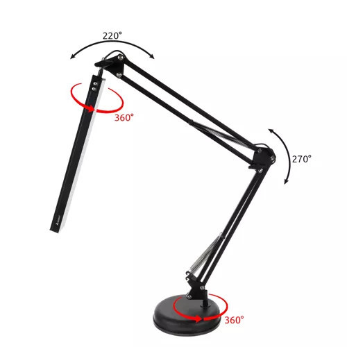 Stolová lampa 2v1 čiernej farby