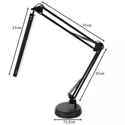 Stolová lampa 2v1 čiernej farby
