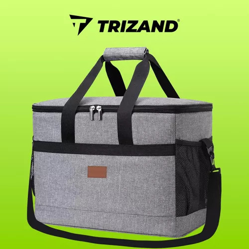 Termotaška Trizand Veľká termotaška na pláž Piknik odtiene šedej 20 l