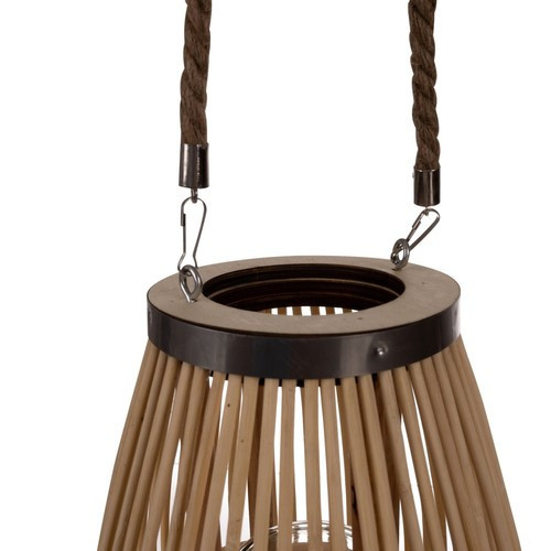 Bambusové svietidlo, ratanové, béžové, 40 cm