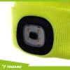 Dvojvrstvová zimná čiapka s USB LED svetlom, neónovo žltá