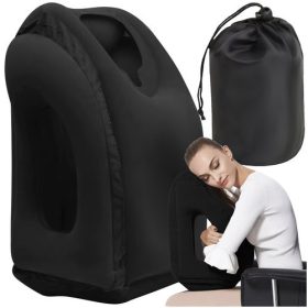   Nafukovací ergonomický cestovný vankúš, 50 × 35 × 25 cm
