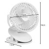 Bezdrôtový stolový ventilátor so stojanom, 1200 mAh, USB-C, biely