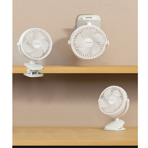 Bezdrôtový stolový ventilátor so stojanom, 1200 mAh, USB-C, biely