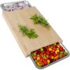 Bambusová doska s nádobami, 40 × 28,5 cm
