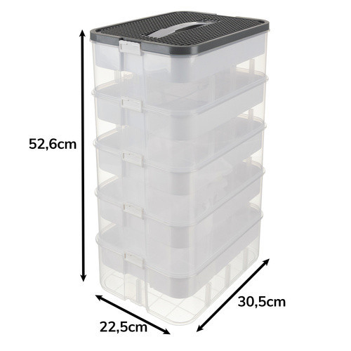 5-poschodový úložný box na stavebnice LEGO