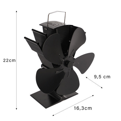 Termoelektrický ventilátor na krb, napájaný teplom - bez potreby elektriny