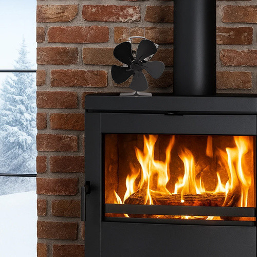 Termoelektrický ventilátor na krb, napájaný teplom - bez potreby elektriny