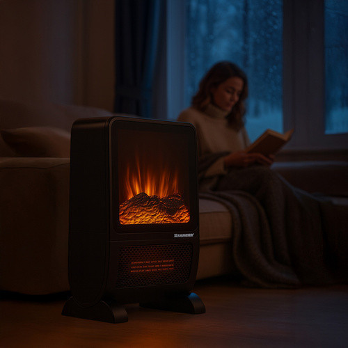 Elektrický ohrievač s efektom plameňa, 2000 W