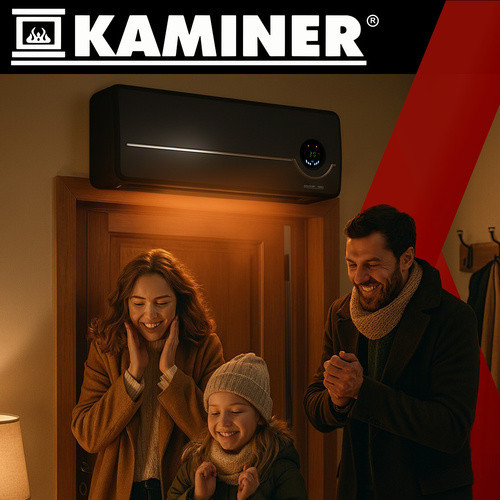 Vzduchová clona KAMINER Silný elektrický nástenný radiátor WiFi + diaľkové ovládanie