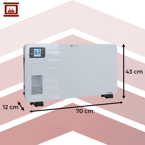 Elektrický konvektorový ohrievač KAMINER 2300 W Energeticky úsporný WiFi diaľkový ovládač