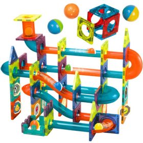   Magnetické konštrukčné kocky ISO TRADE Guličková Dráha 3D pre deti 96 ks