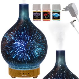   Zvlhčovač vzduchu Ultrazvukový aróma difuzér s Aromaterapiou + oleje