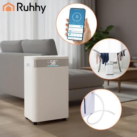 Odvlhčovač vzduchu 20 l/24 h Ruhhy WiFi Higrostat Timer Nádrž 4,3 l Tichý